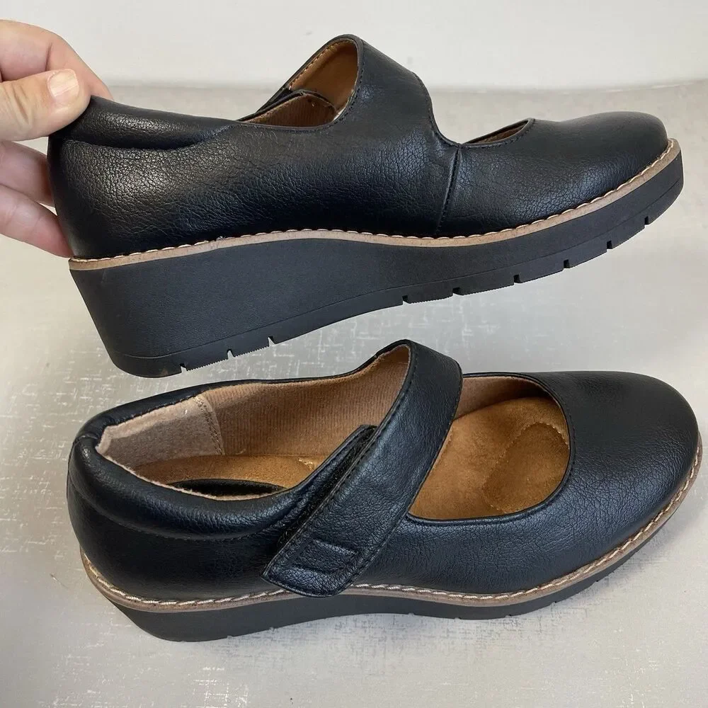 Eurosoft by‎ Sofft Women's Franlee Wedge Mary Jane Shoes 8M Preppy Comfort